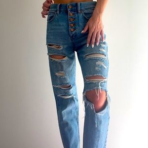 Free people distressed jeans, loved them but they don’t fit me anymore:(